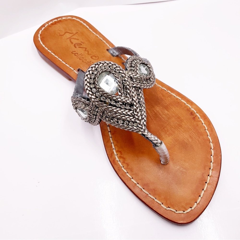 {Skemo Collection} Silver Embellished Slippers - Picture 13 of 16
